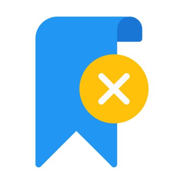 Temizleme veya yer imi simgesi, basit vektör çizim silme