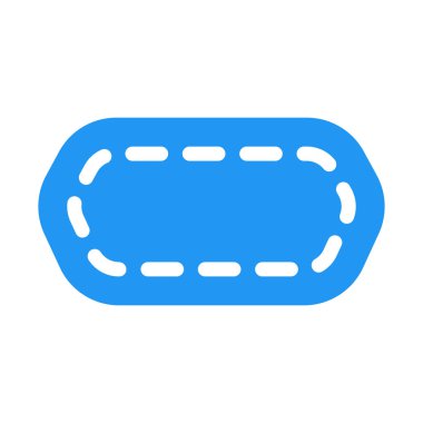 Tasarım simgeyle basit vektör çizim kesik çizgili çerçeve