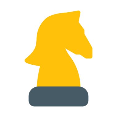 Oyun strateji şövalye Icon, basit vektör çizim