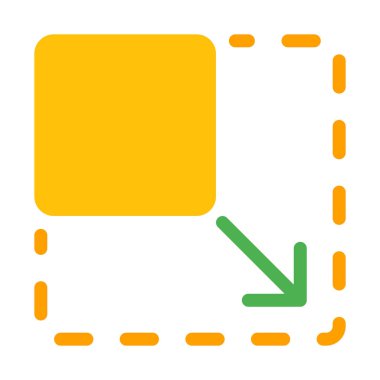 İşaret ok simgesi, basit vektör çizim büyütmek