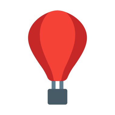 Sıcak hava balonu simgesini, basit vektör çizim