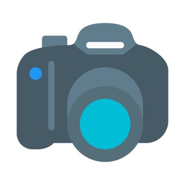 Kamera mercek simgesi, basit vektör çizim ile