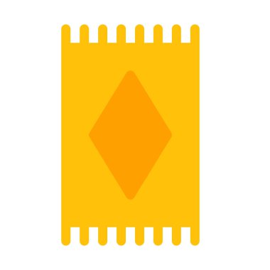 Oda zemin halı simgesi, basit vektör çizim