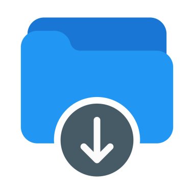 Download veya ithalat klasörün simgesini, basit vektör çizim