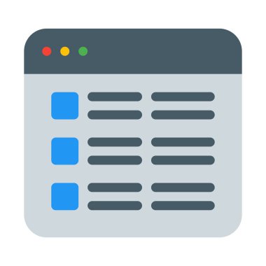 Uygulama ayrıntı görünümü simgesi, basit vektör çizim