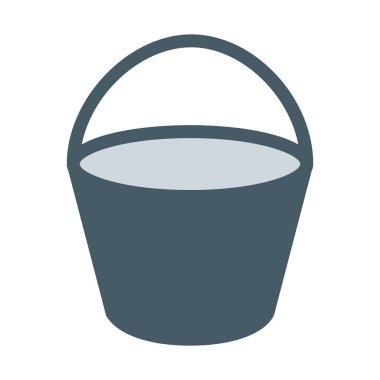 Bahçe konteyner veya Kovası simgesi, basit vektör çizim