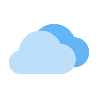 Klon bulut sunucu simgesi, basit vektör çizim