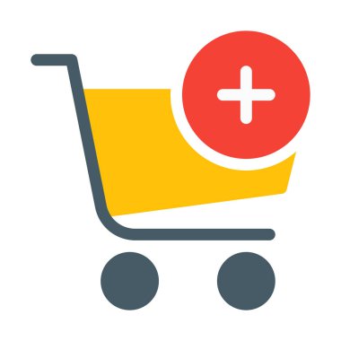 Sepeti simgesine, basit vektör çizim Ekle