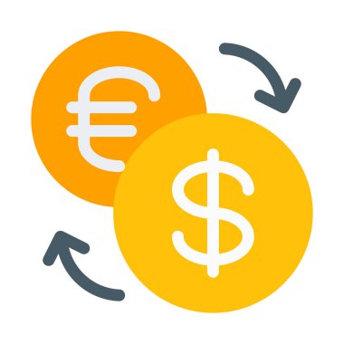 Dönüştürmek Curency veya Exchange simgesi, basit vektör çizim