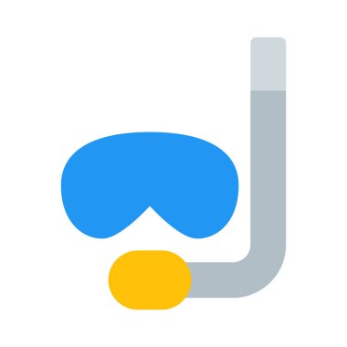 Dalış maske aksesuarları simgesi, basit vektör çizim