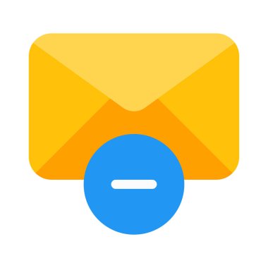 DELETE veya iptal posta simgesi, basit vektör çizim