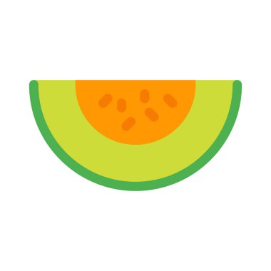 Besleyici bal kavun meyve simgesi, basit vektör çizim