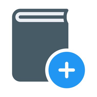 Yeni kitap simgesini, basit vektör çizim Ekle