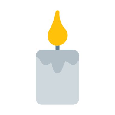 Yumuşak ışık mum simgesi, basit vektör çizim