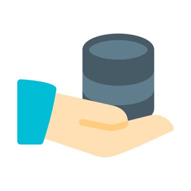 Pay Online veritabanı kutsal kişilerin resmi, basit vektör çizim