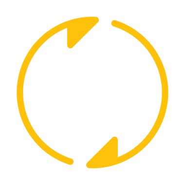 Saat yönünde döngü okları simge, basit vektör çizim