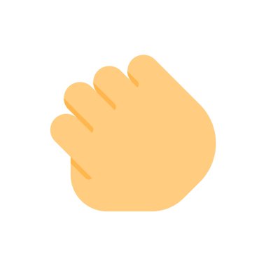 Kepçe el hareketi simgesi, basit vektör çizim