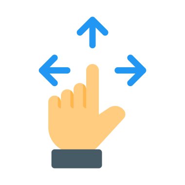 Tüm yön Gezinti simgesi, basit vektör çizim