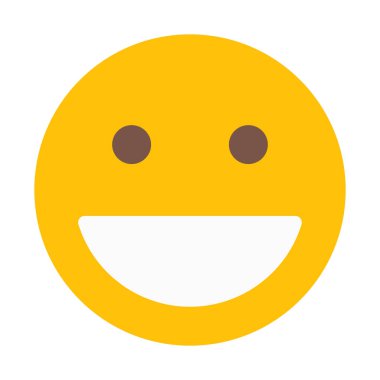 Büyük Smile Smiley simgesi, basit vektör çizim