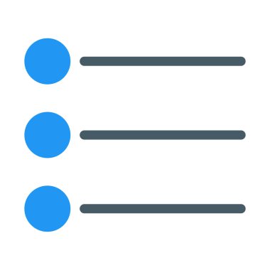 Kurşun liste düğme simgesi, basit vektör çizim