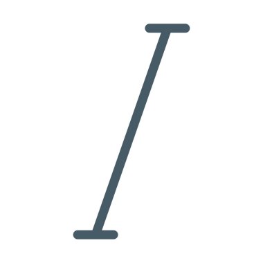 İtalik metin biçim simgesinin, basit vektör çizim