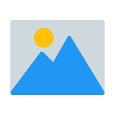 Görüntü veya fotoğraf simge, basit vektör çizim Ekle