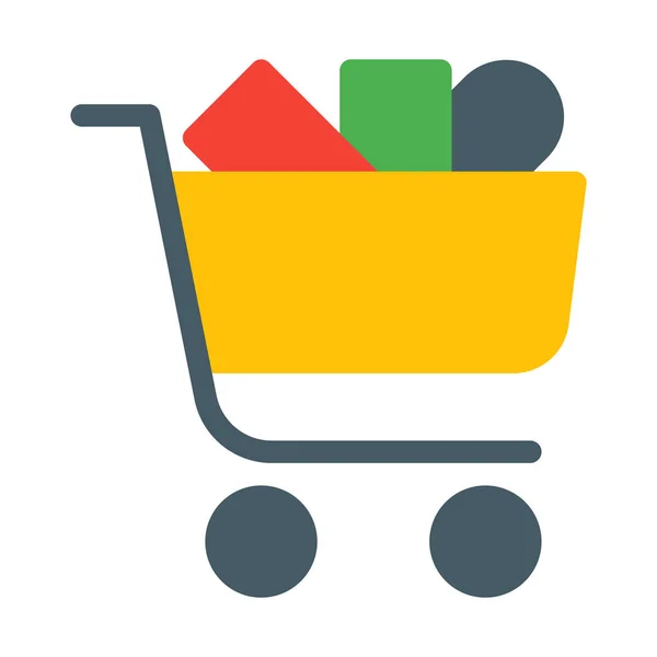 Shopping Cart Goods Icon Simple Vector Illustration — Stock Vector