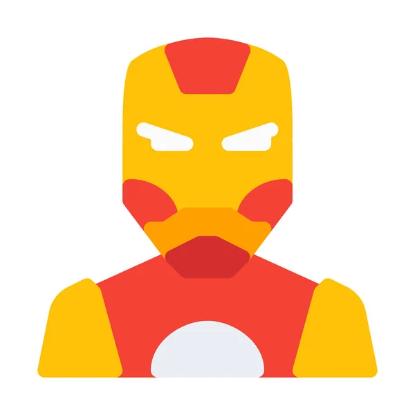 Homem Ferro Ícone Super Herói Ilustração Vetorial Simples —  Vetores de Stock