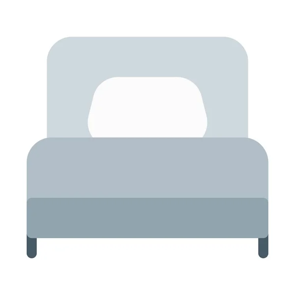 Single Bed Furniture Icon Simple Vector Illustration — Stock Vector