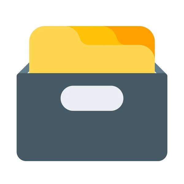 単純なベクトル イラスト ボックス アイコンのフォルダー — ストックベクタ