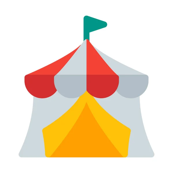 Circus Tent House Icon Simple Vector Illustration — Stock Vector