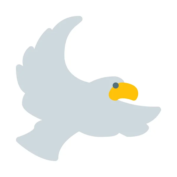 Fliegender Adler Oder Falke Einfache Vektorillustration — Stockvektor