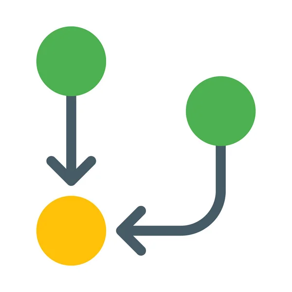 Invertierter Kreis Prozess Symbol Einfache Vektorillustration — Stockvektor