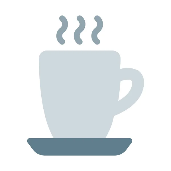 Tasse Café Chaude Icône Illustration Vectorielle Simple — Image vectorielle