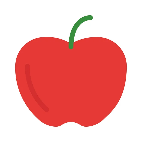 Apple Voedzaam Fruit Pictogram Eenvoudige Vectorillustratie — Stockvector