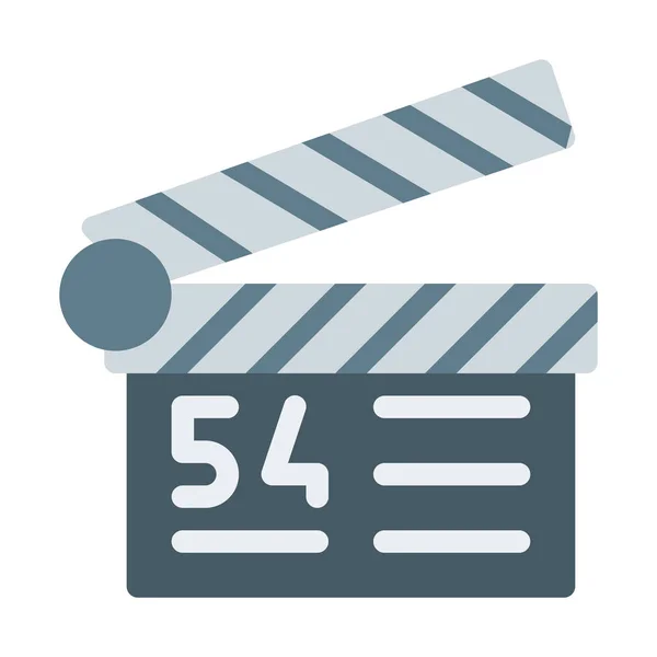 Icône Film Cinéma Clapper Illustration Vectorielle Simple — Image vectorielle