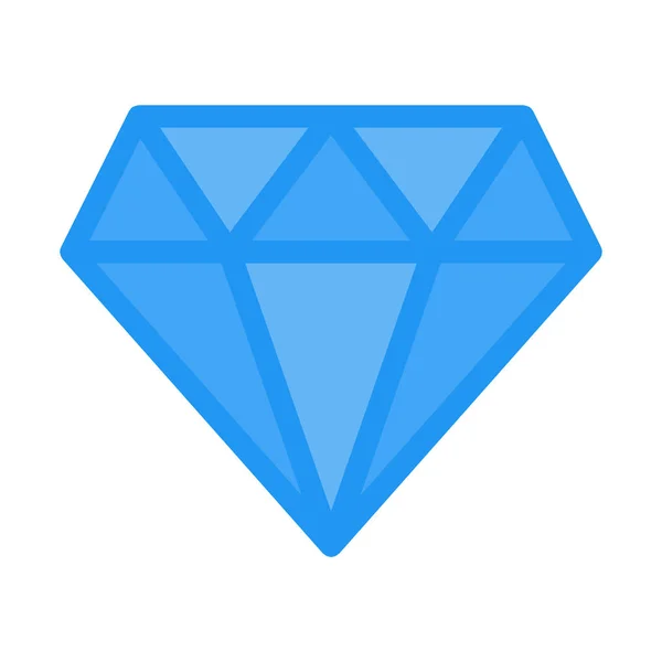 Ikona Kamień Diamond Premium Proste Wektor Ilustracja — Wektor stockowy