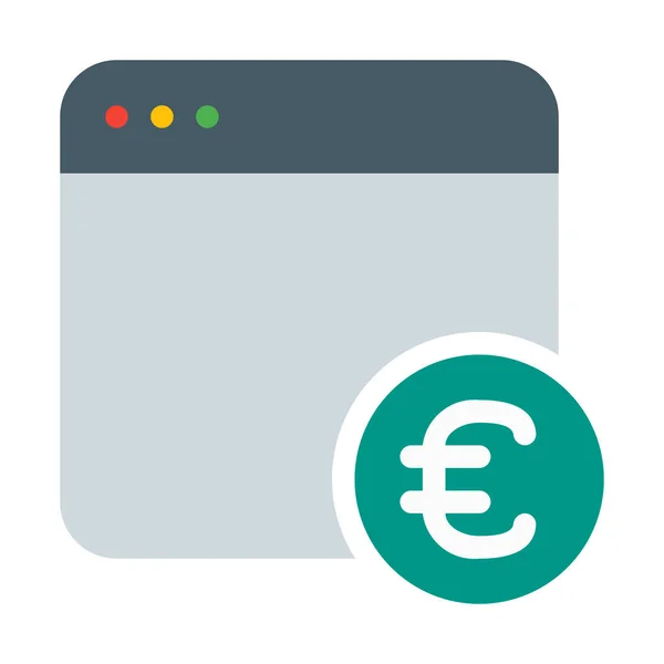 Euro Fizetési Szolgáltatás Ikon Egyszerű Vektoros Illusztráció — Stock Vector