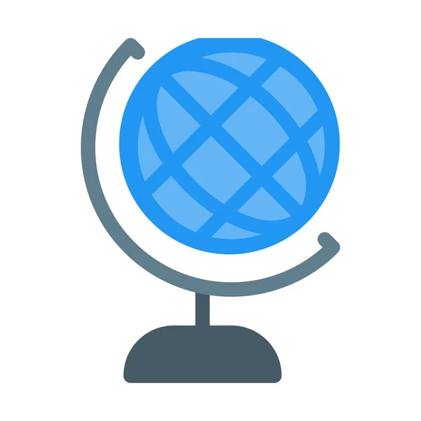 Earth Model Globe Icon Simple Vector Illustration — Stock Vector