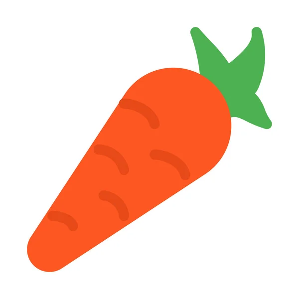 Vitamin Gazdag Carrot Ikon Egyszerű Vektoros Illusztráció — Stock Vector