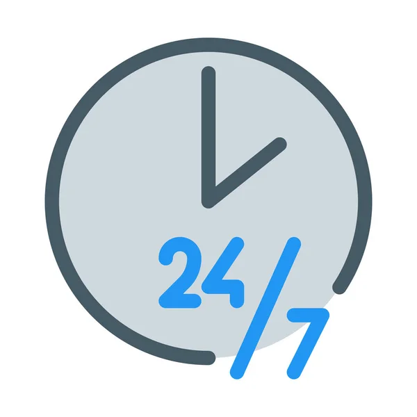 Ícone Clock Service Ilustração Vetorial Simples —  Vetores de Stock