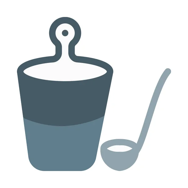 Foot Spa Bucket Icon Simple Vector Illustration — Stock Vector
