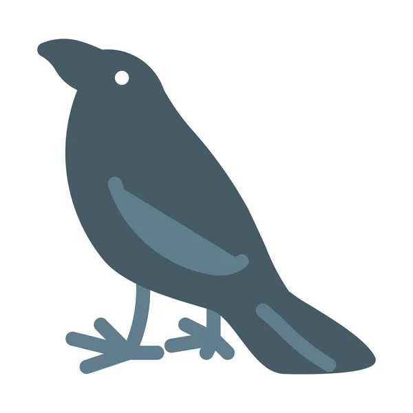 Crow Pictogram Eenvoudige Vectorillustratie — Stockvector