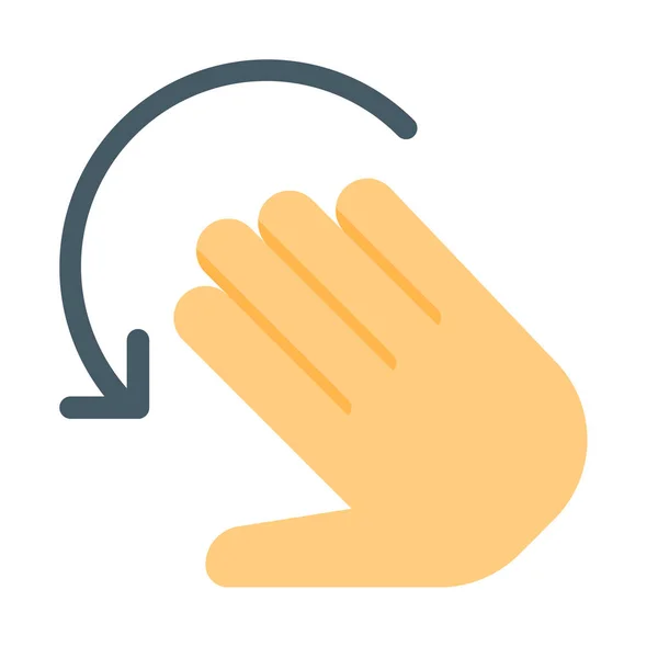 Vier Finger Drehen Symbol Einfache Vektordarstellung — Stockvektor