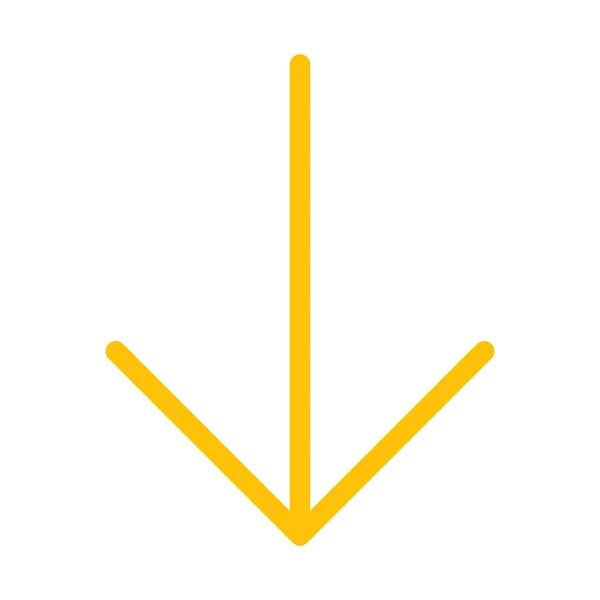 Downwards Direction Arrow Icon Ilustrație Vectorială Simplă — Vector de stoc