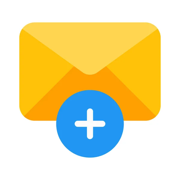 Ajouter Une Icône Mail Symbol Illustration Vectorielle Simple — Image vectorielle