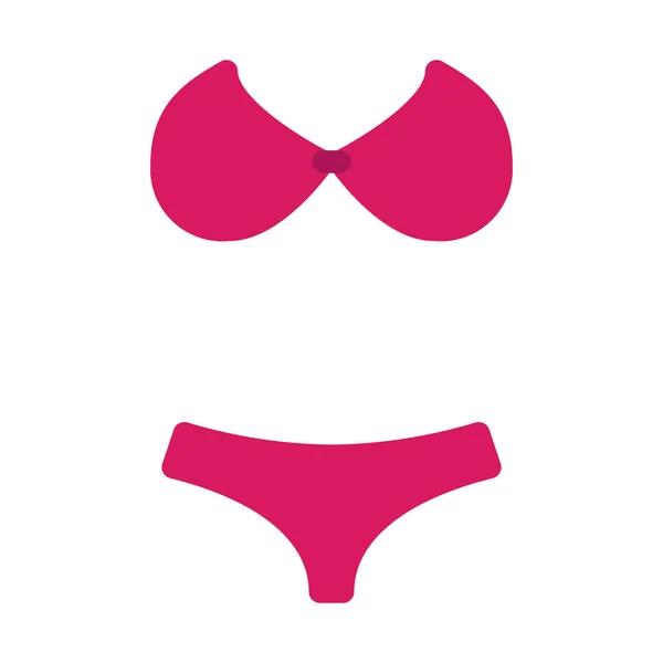 Female Bikini Wear Icon Simple Vector Illustration — Stock Vector
