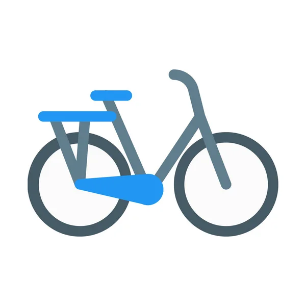 Fahrrad Oder Fahrrad Fahren Symbol Einfache Vektorillustration — Stockvektor