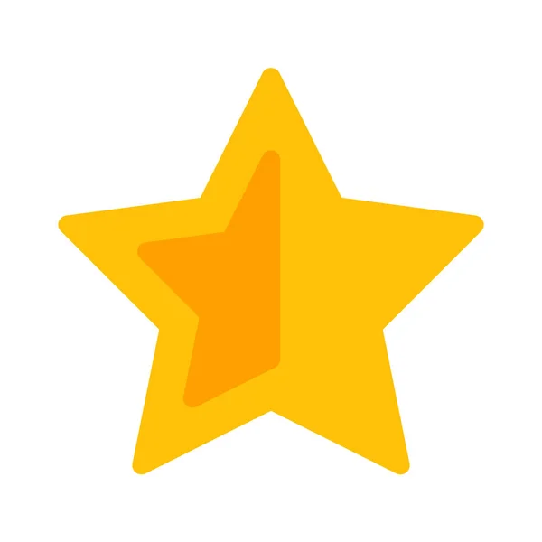 Icône Half Star Rating Illustration Vectorielle Simple — Image vectorielle