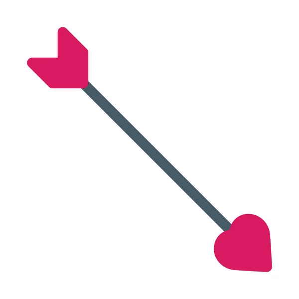 Icono Flecha Del Corazón Del Amor Ilustración Simple Vector — Vector de stock